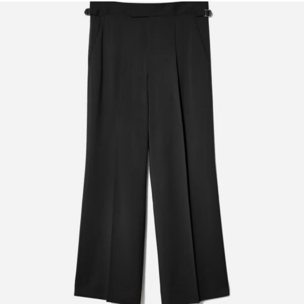 Everlane The ’80s Italian Wool Wide Leg Pant - Black - Size 6 - Picture 10 of 10